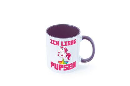 Ich liebe pupsen | Einhorn Pups lustiger Spruch Humor Geschenkidee Tasse