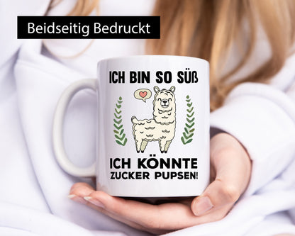 Ich bin so süß | niedlich Lama Zucker pupsen Humor Geschenkidee Tasse