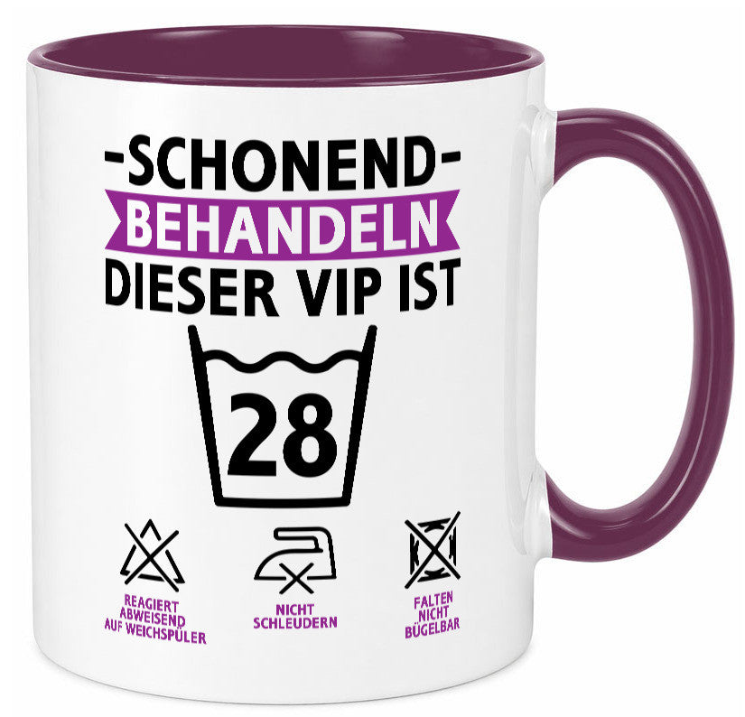 28 Geburtstag | schonend behandeln Jahre Humor Geschenkidee Tasse