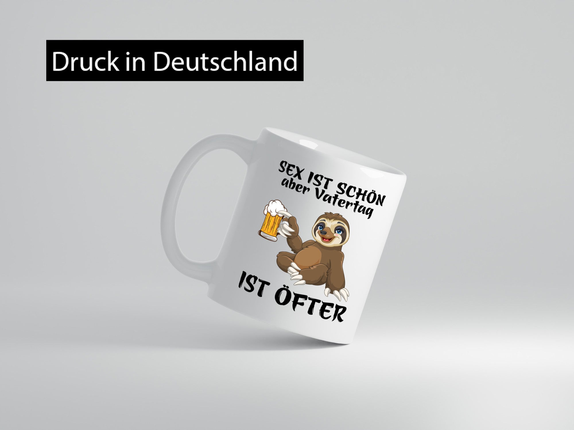Sex ist schön | Vatertag öfter Bier Faultier Humor Familie Geschenkidee Tasse