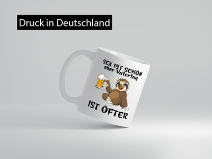 Sex ist schön | Vatertag öfter Bier Faultier Humor Familie Geschenkidee Tasse
