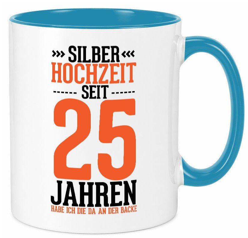 Silber Hochzeit | 25 Jahre Verheiratet Ehepaar lustig Humor Geschenkidee Tasse