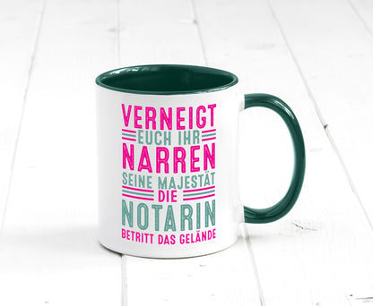 Verneigt euch: Notarin | Juristin lustig Humor Geschenkidee Geschenk Tasse