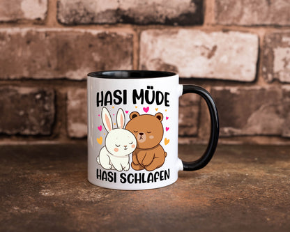 Hasi Müde | schlafen Kaninchen Häschen v2 lustiger Spruch Geschenk Humor