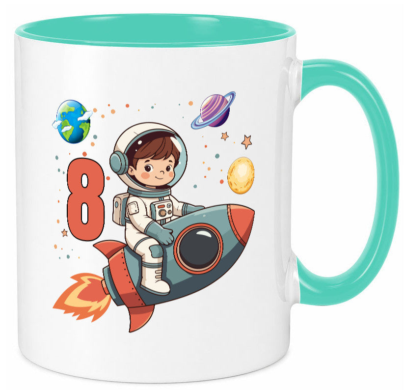 8. Geburtstag | 8 Jahre Astronaut Weltraum Humor Geschenkidee Tasse