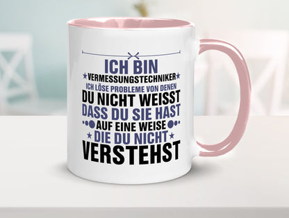 Löse Probleme: Vermessungstechniker | Techniker Humor Geschenkidee Tasse