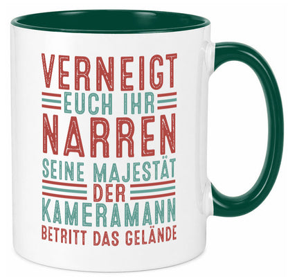 Verneigt euch: Kameramann | Kamera Geschenk Humor Geschenkidee lustiger Spruch Tasse