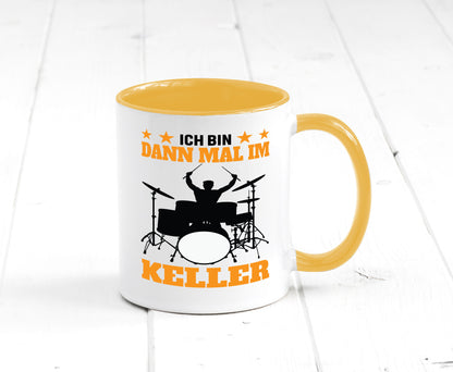 Ich bin dann mal im keller | Schlagzeug Musiker Musik lustig Humor Geschenkidee