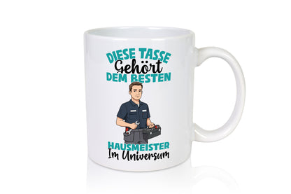 Im Universum: Hausmeister | Hauswart Geschenkidee Humor Tasse