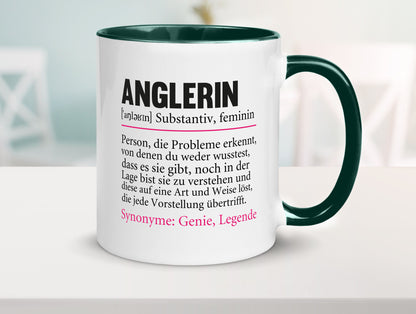 Anglerin | Spruch Angeln Fischerin Beruf Humor Arbeit Kollegen Büro