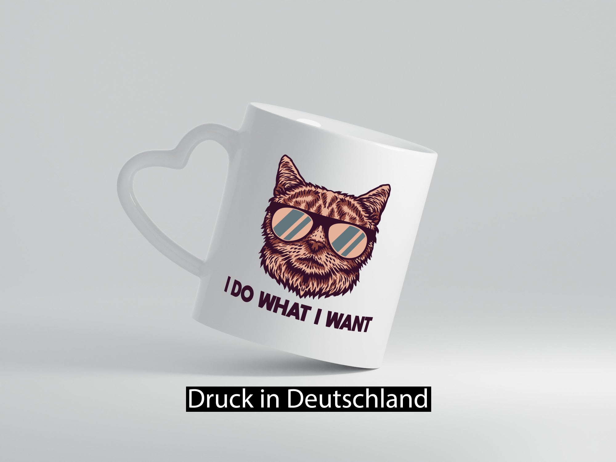 I do what want | Katze Brille Geschenkidee Tierliebhaber Humor Tasse