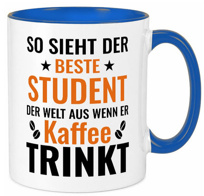 Kaffee trinkt: Student | Universität Uni Studium Humor Geschenkidee Tasse
