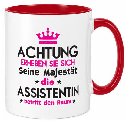 Seine Majestät Assistentin | Assistenz Hilfskraft Humor Geschenkidee Tasse