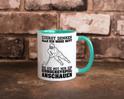 Eishockeyspiel | Eishockeyfan Tasse Eishockeyspieler Humor Geschenkidee