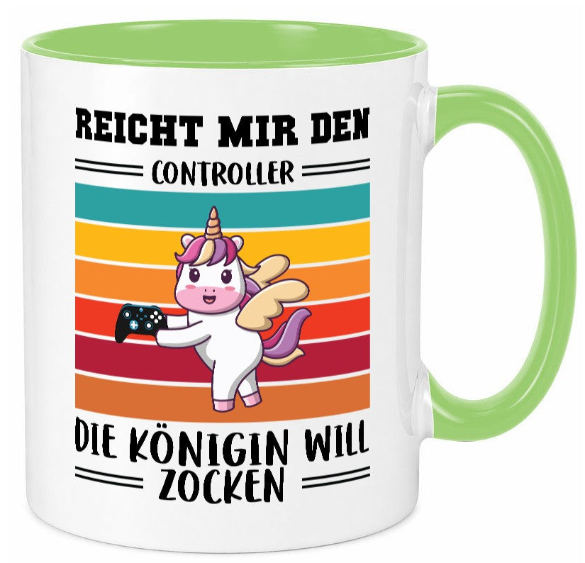 Die königin will Zocken | Gamerin Zockering Gaming lustiger Spruch Geschenk Tasse