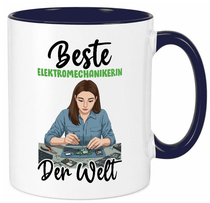 Beste Elektromechanikerin | Mechanikerin v2 Geschenkidee Humor Tasse