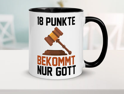 Jura | Anwalt 18 Punkte bekommt nur Gott Geschenk Humor Geschenkidee lustiger Tasse