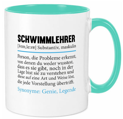 Schwimmlehrer | Lehrer Humor Schüler schwimmen v2 Geschenk Geschenkidee Tasse