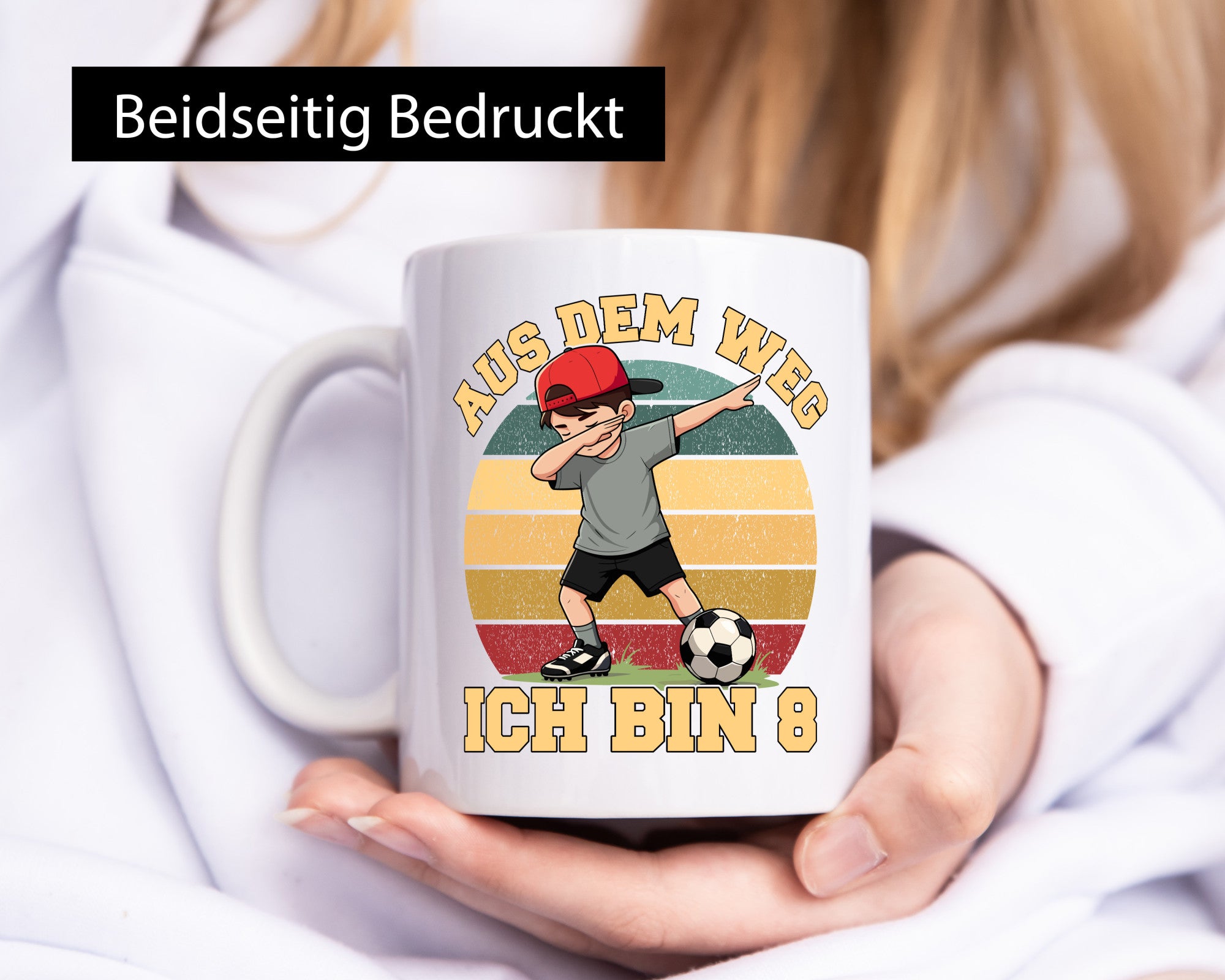 8. Geburtstag | 8 Jahre Fußball Junge Fußballer Geschenkidee Humor Tasse