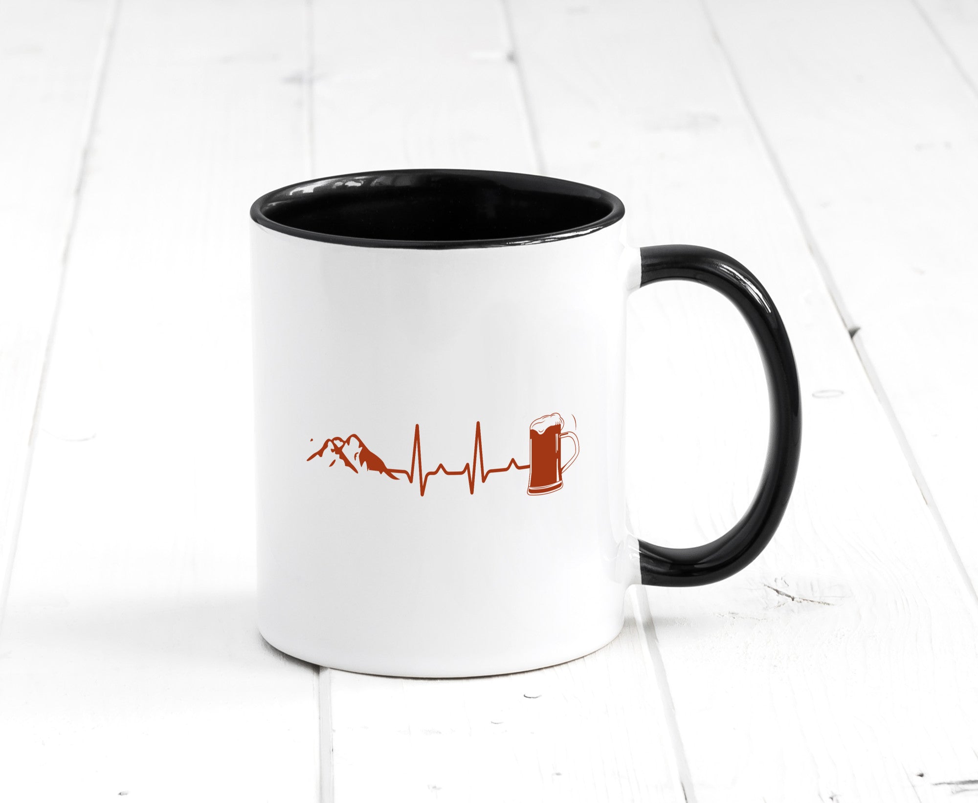 Berge und Bier | Wandern Wanderer Biertrinken Geschenkidee Humor Tasse