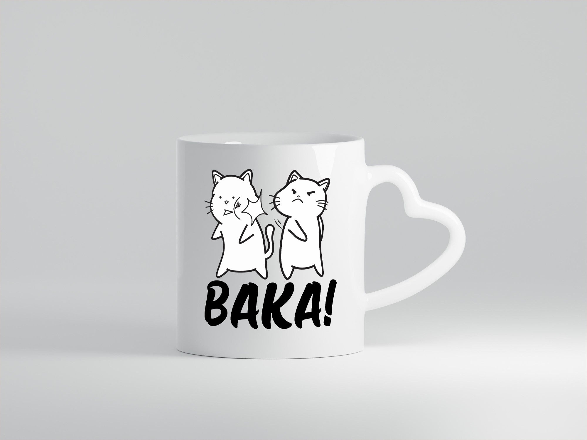 Baka! | böse Katze Ohrfeige Comic Runterhauen Geschenkidee Tierliebhaber Humor