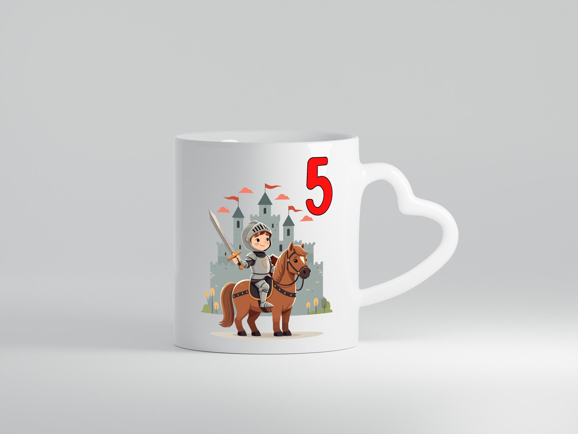 5. Geburtstag | 5 Jahre Ritter Junge Schloss lustiger Spruch Geschenk