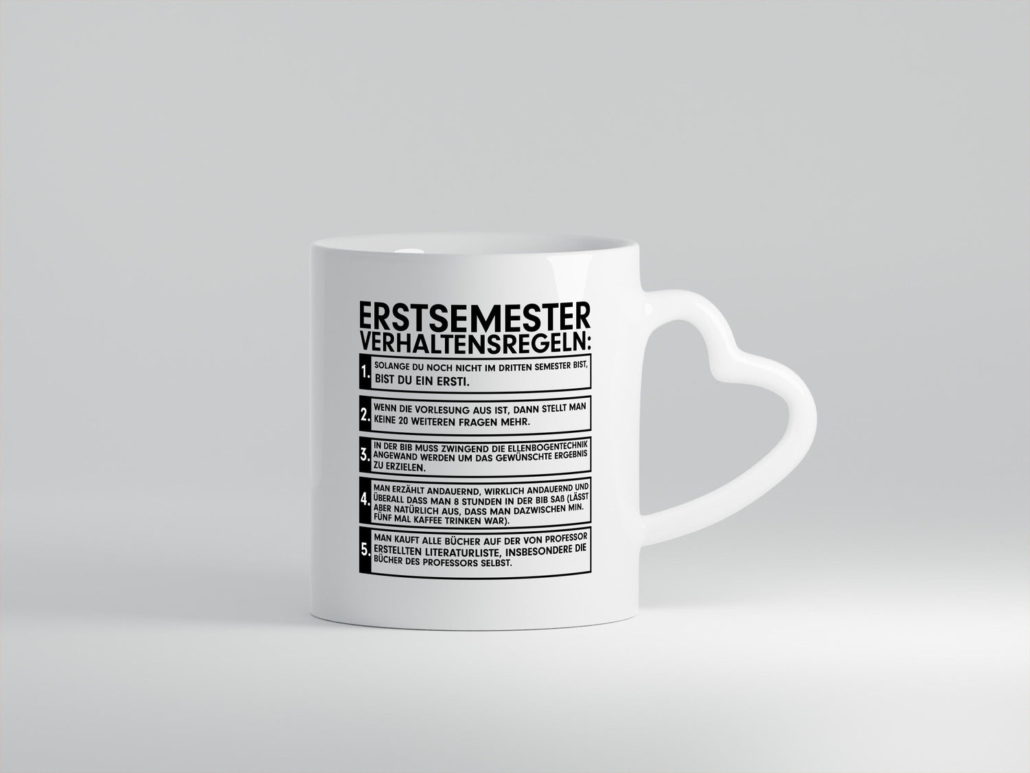 Erstsemester Verhaltensregeln | Ersti Tasse Studium Humor Geschenkidee