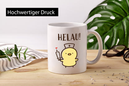 Helau | Küken Spritze Humor Geschenkidee Tasse