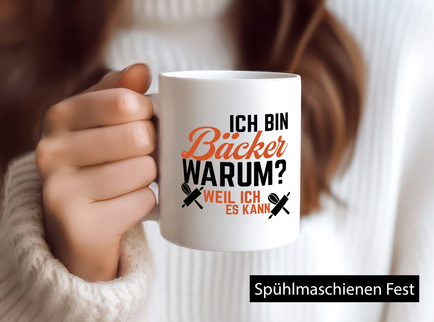 Ich bin Bäcker Warum? Weil es kann lustig Humor Geschenkidee Geschenk Tasse
