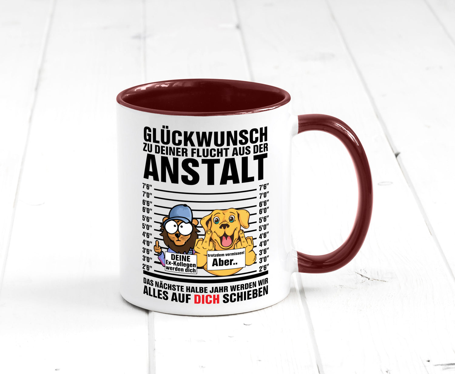 Glückwunsch zu deiner Flucht | Abschiedgeschenk v3 Geschenk Humor Geschenkidee