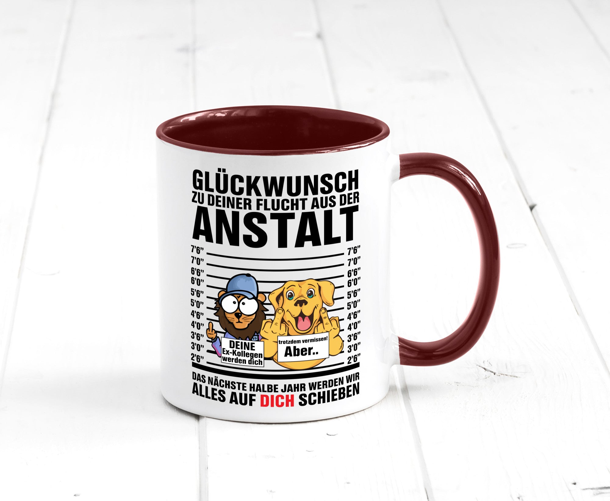 Glückwunsch zu deiner Flucht | Abschiedgeschenk v3 Geschenk Humor Geschenkidee