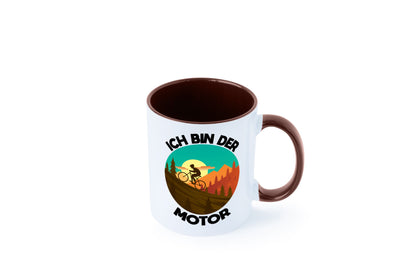 Ich bin der Motor | Mountainbiking Fahrrad Berge Geschenkidee Humor Tasse