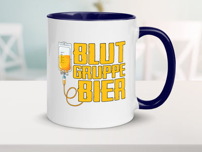 Blutgruppe Bier | Saufen Trinken Biertrinker Humor Geschenkidee Tasse
