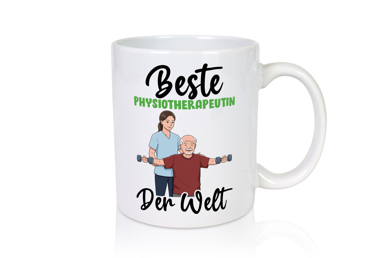 Beste Physiotherapeutin v3 lustig Humor Geschenkidee Geschenk Tasse