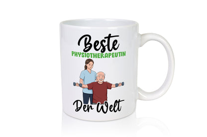 Beste Physiotherapeutin v3 lustig Humor Geschenkidee Geschenk Tasse