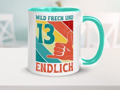 13. Geburtstag | 13 Jahre Wild und Frech Humor Geschenkidee Tasse