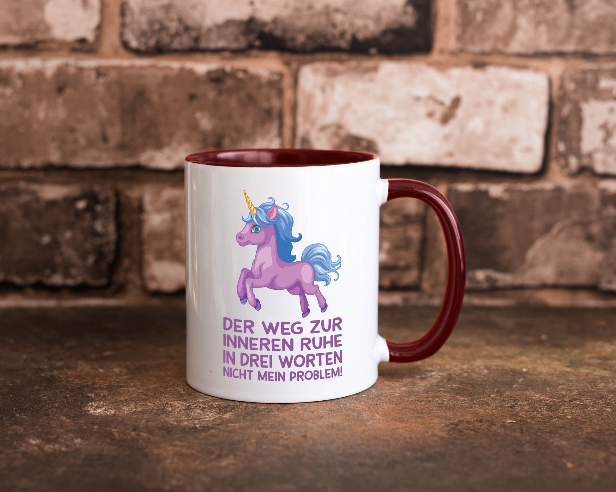Innere Ruhe, drei Worte, nicht mein Problem | Einhorn Geschenk Humor
