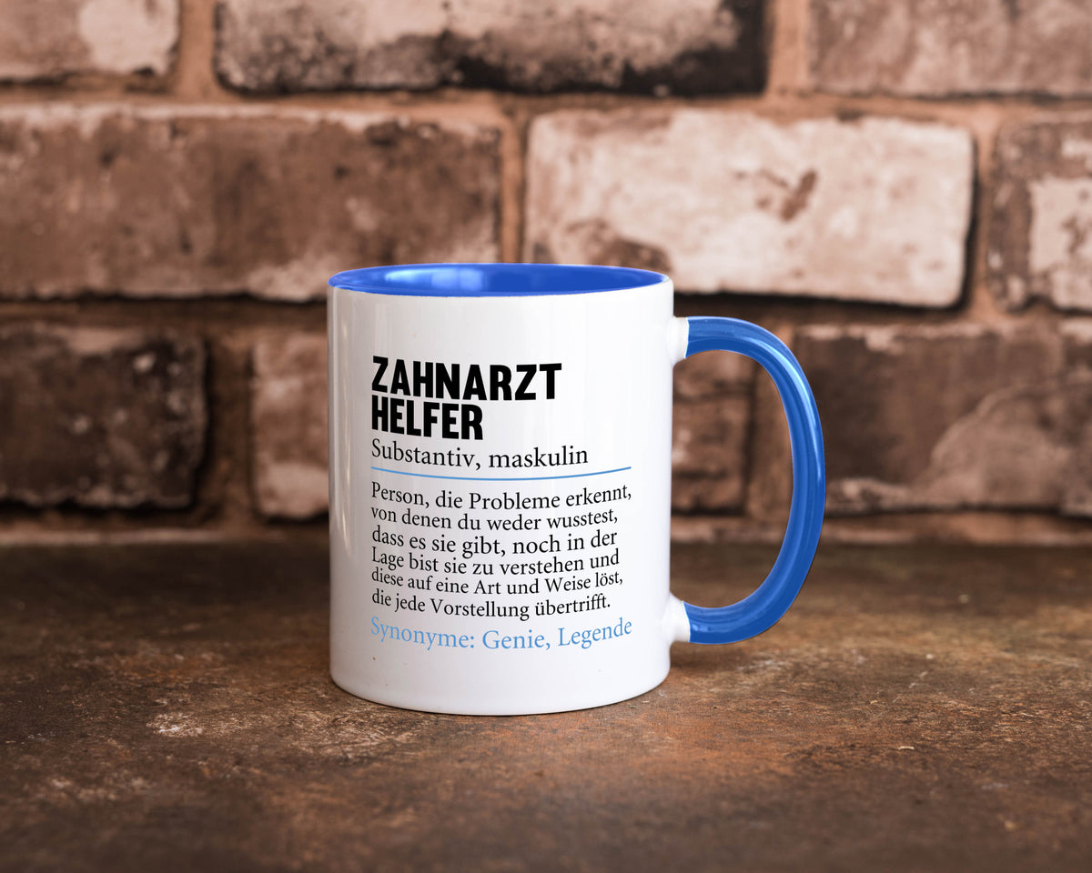 Zahnarzthelfer | Spruch Humor Zahnmedizin Geschenkidee Tasse