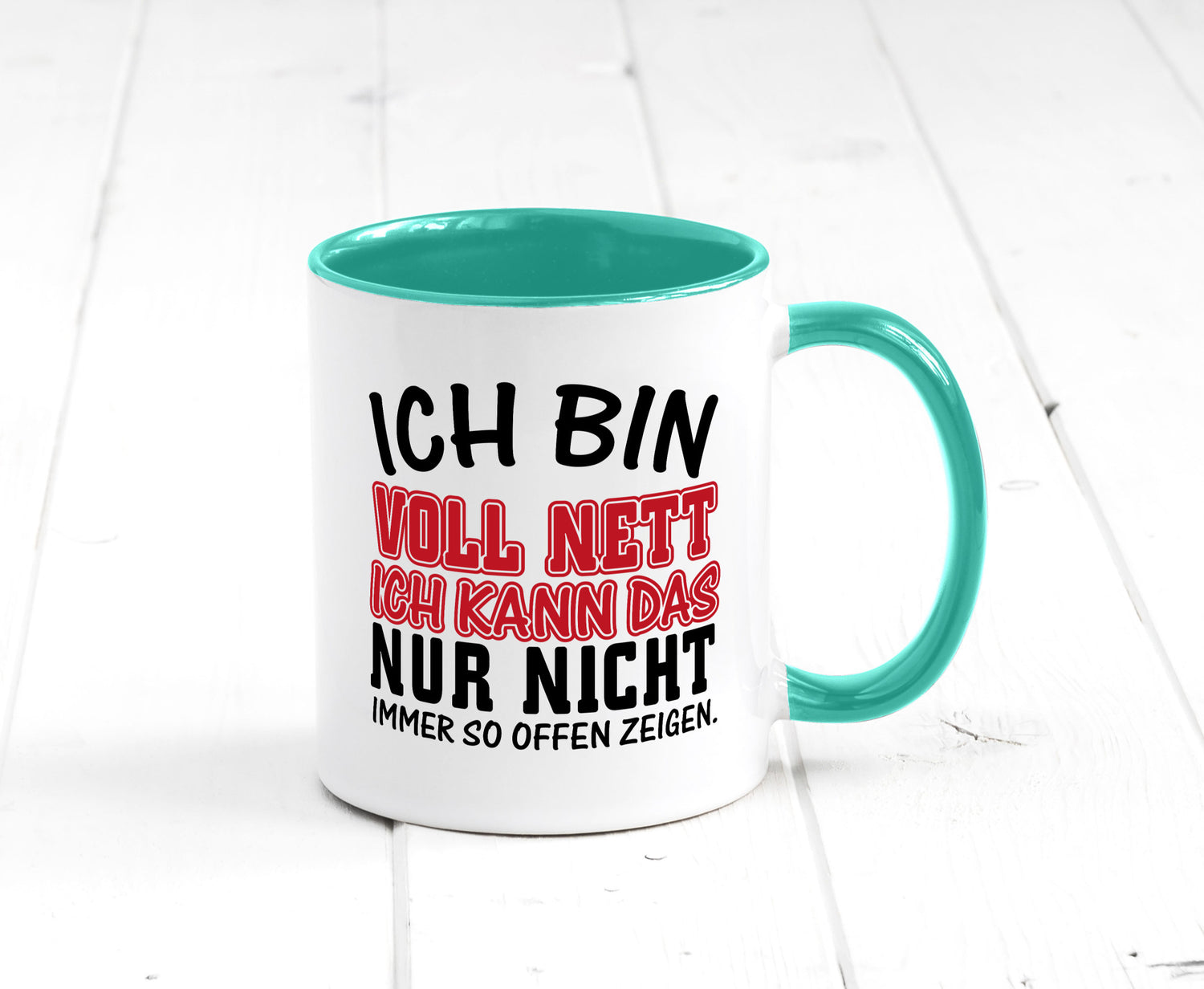 Ich bin voll nett Geschenkidee Humor Tasse