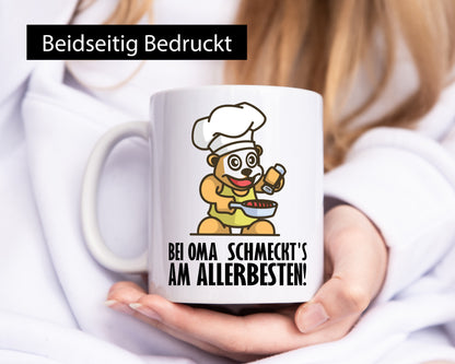 Omas Essen schmeckt lustig Familie Geschenkidee Geschenk Tasse
