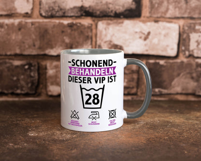 28 Geburtstag | schonend behandeln Jahre Humor Geschenkidee Tasse