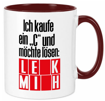 Ich kauf ein ?C? lustig Humor Geschenkidee Geschenk Tasse