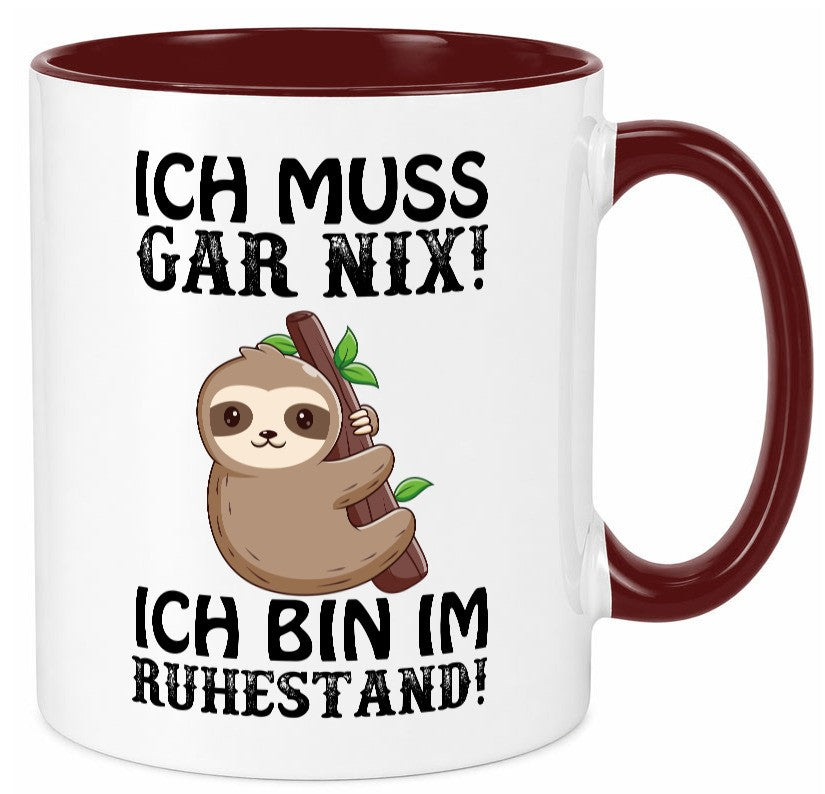 Ich bin im Ruhestand Humor Jubiläum Geschenkidee Tasse