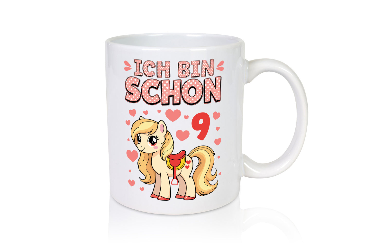 9. Geburtstag | 9 Jahre Mädchen Reiten Pony Geschenk Geschenkidee lustiger