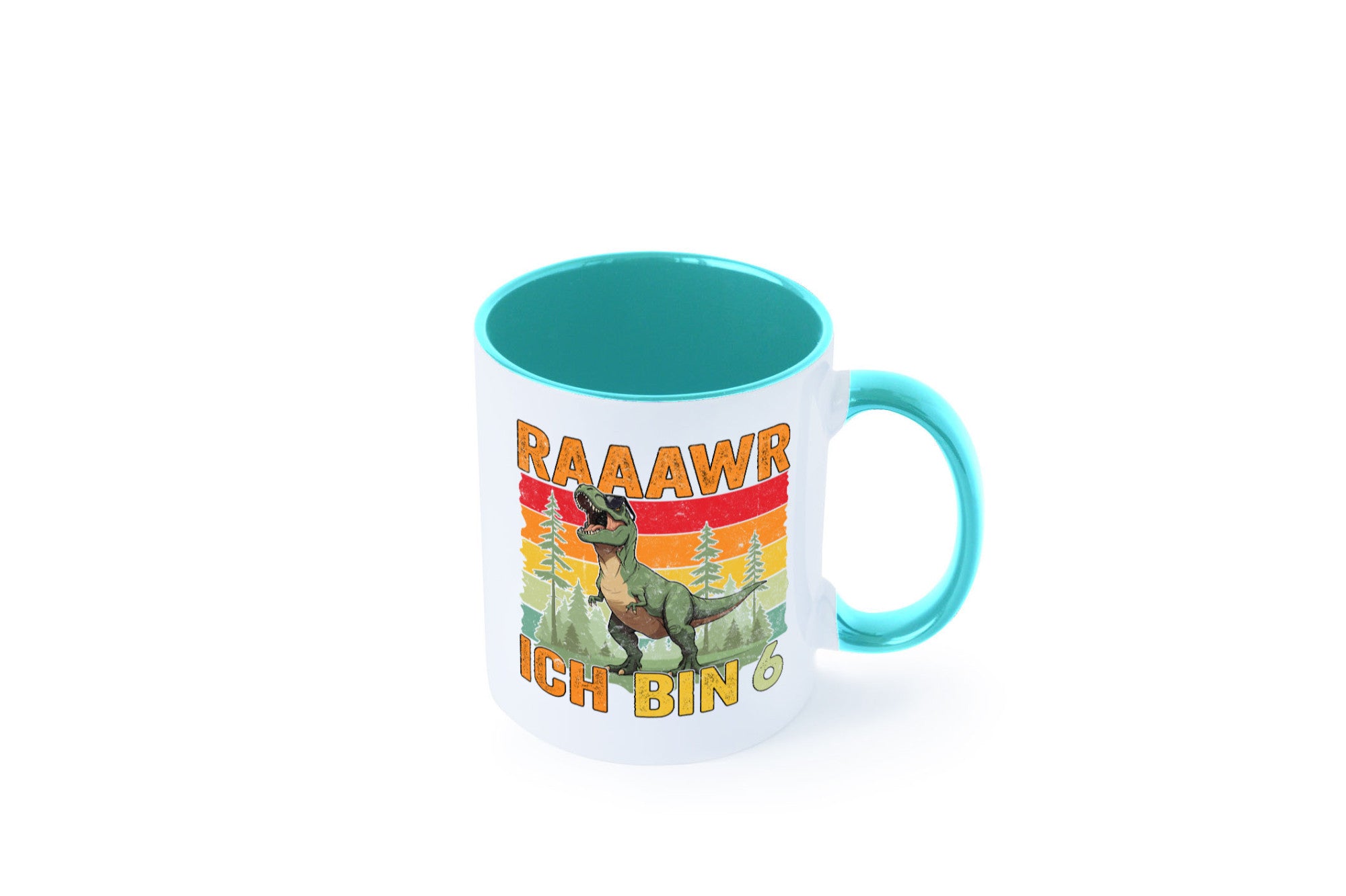 6. Geburtstag | 6 Jahre rarrrr ich bin Dinosaurier Humor Geschenkidee Tasse