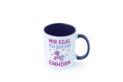 Mir egal, ich bin ein Einhorn| Herzen Geschenkidee Humor Tasse