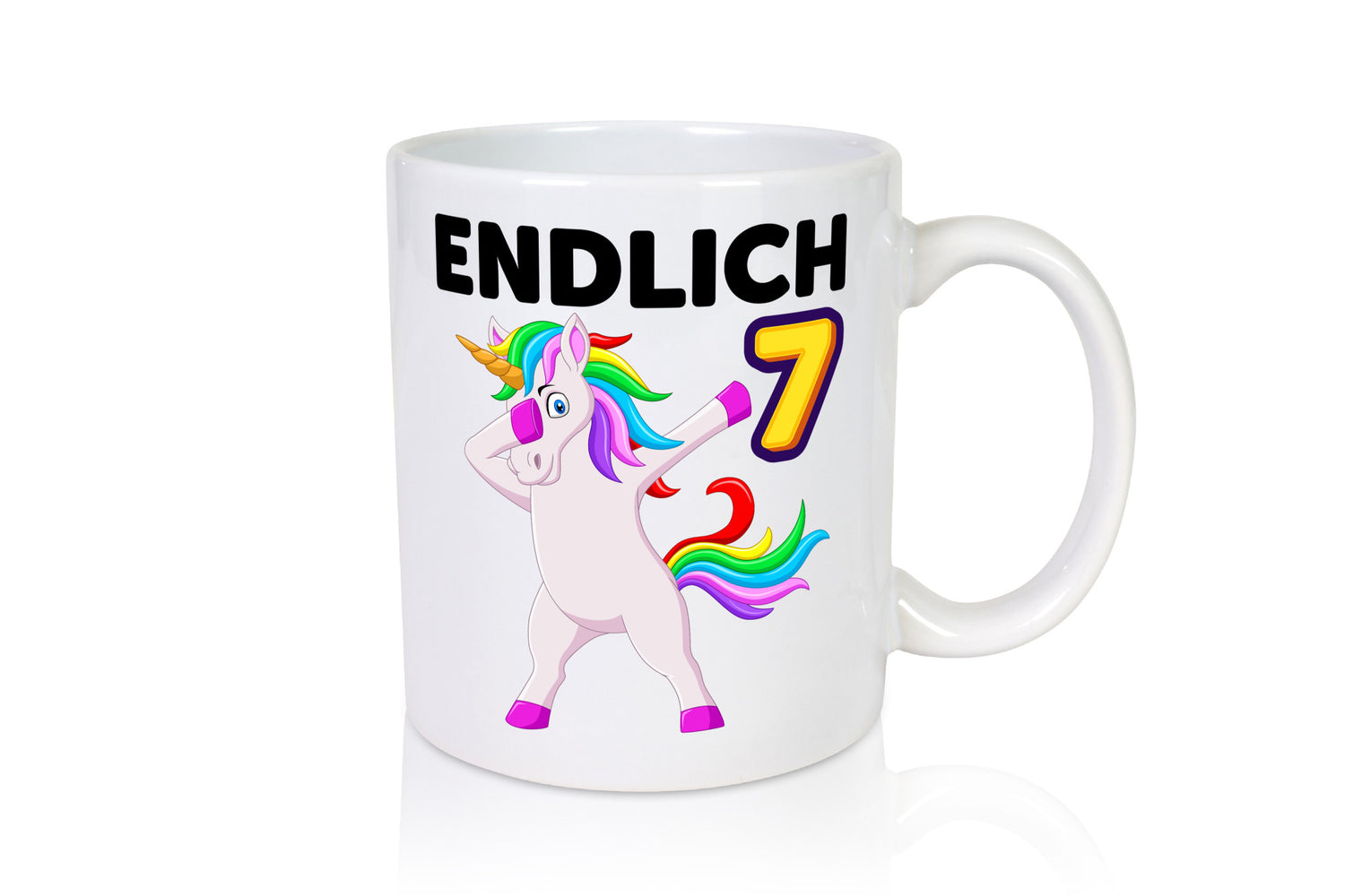 7. Geburtstag | endlich 7 Jahre Einhorn Mädchen lustiger Spruch Geschenk