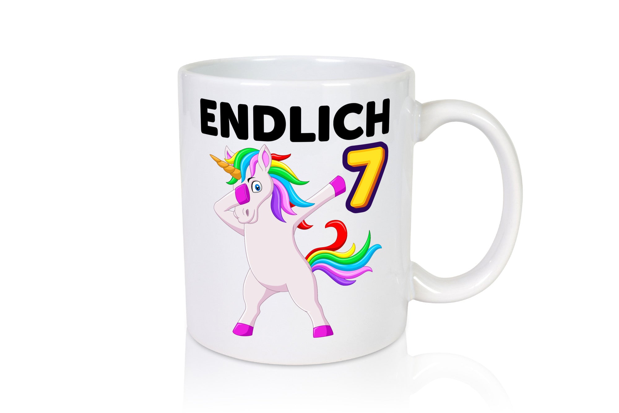 7. Geburtstag | endlich 7 Jahre Einhorn Mädchen lustiger Spruch Geschenk