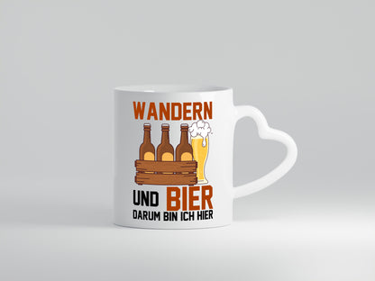 Wandern und Bier darum bin ich hier | Bierkasten lustiger Spruch Geschenk Humor