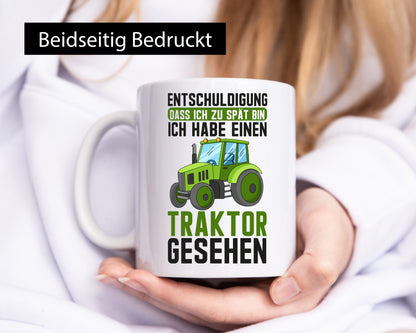 Entschuldigung das ich zu spät bin | traktor gesehen Kind Geschenkidee Humor